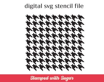 Houndstooth | SVG FILE | Cookie Stencil | Backgrounds | Digital File