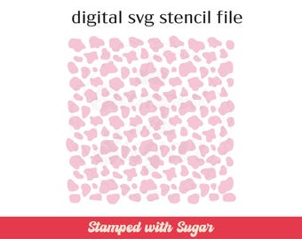 Cow 2  | SVG FILE | Cookie Stencil | Background | Digital File