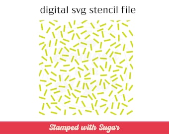 Rectangle Confetti | SVG FILE | Cookie Stencil  | Sprinkle  | Background | Cute Modern | Instant Download | Digital File