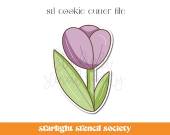 Tulip STL Cookie Cutter File | Easter | Floral |  Spring | Custom Cookie Cutter | Instant Download
