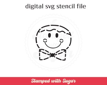 Bowtie Gingerbread PYO | SVG FILE | Cookie Stencil  | Christmas | Background | Cookies | Instant Download | Digital File