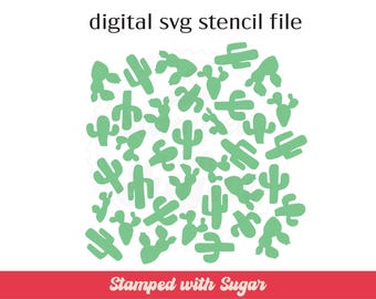 Cactus Scatter | SVG FILE | Fiesta | Cookie Stencil | Digital File