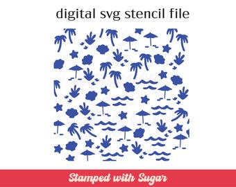 Beach Life | SVG FILE | Cookie Stencil | Summer | Digital File