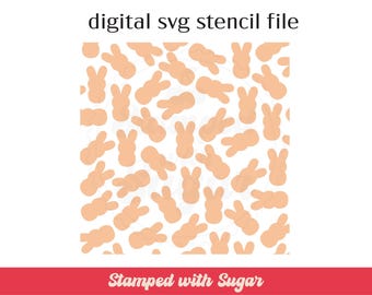 Bunny Big Scatter  |  SVG FILE | Cookie Stencil | Easter | Digital File