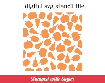 Small Pumpkins Scatter | SVG FILE | Cookie Stencil  | Fall | Background | Cute Pumpkins | Instant Download | Digital File