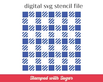 Plaid Background | SVG FILE | Patterned Background | Cookie Stencil | Digital File