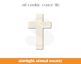 Cross 1 STL Cookie Cutter File | Basic Shape | Custom Cookie Cutter | Instant Download