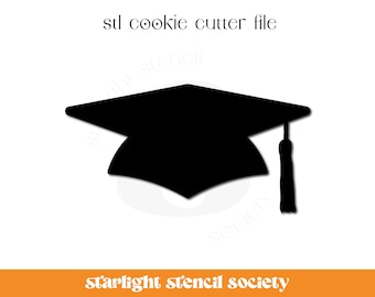 Graduation Cap STL Cookie Cutter File | Basic Shape | School Graduation | Custom Cookie Cutter | Instant Download