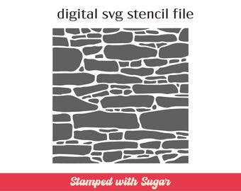 Stone Pattern | SVG FILE | Cookie Stencil  | Outdoors | Path | Background | | Instant Download | Digital File