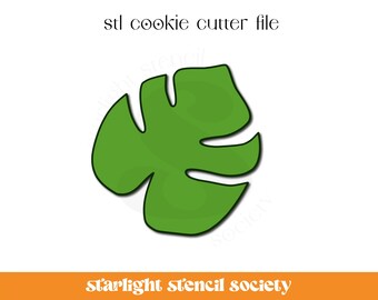 Tropical Leaf 2 STL Cookie Cutter File | Basic Shape | Summer | Custom Cookie Cutter | Instant Download