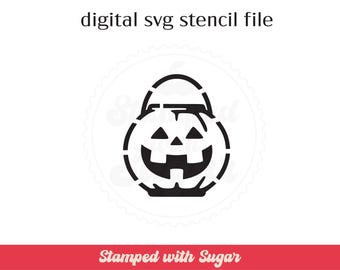 Pumpkin Jack PYO  | SVG FILE | Cookie Stencil | paint your own | Digital File | Instant Download | Cute | Girly | Halloween