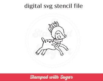 Honey Reindeer PYO |  SVG FILE | Cookie Stencil  | Christmas | Background | Cookies | Instant Download | Digital File