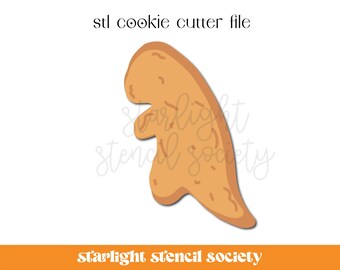 Dino Chicken Nugget 6 STL Cookie Cutter File | Basic Shape | Food | Custom Cookie Cutter | Instant Download
