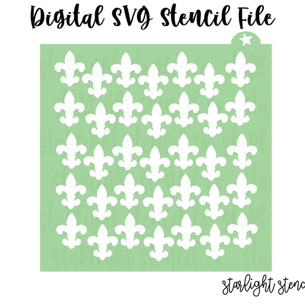 SVG FILE | Fleur-de-lis | Cookie Stencil | Backgrounds | Digital File