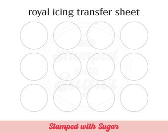 Circle Royal Icing Transfer Sheet | Cookie Printable | Basic Shape | Digital File