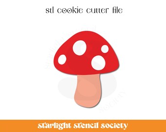 Mushroom 1 STL Cookie Cutter File | Basic Shape | Misc Fairy  | Custom Cookie Cutter | Instant Download