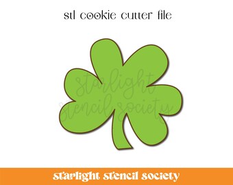 Clover STL Cookie Cutter File | Basic Shape | St Patricks Day | Custom Cookie Cutter | Instant Download