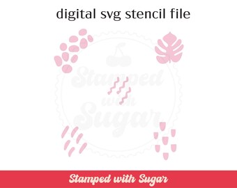 Abstract 1 | SVG FILE |Cookie Stencil  | Pattern | Cute Modern | Instant Download | Digital File