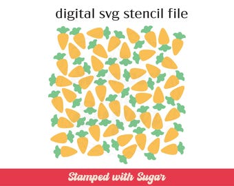 Carrot 2 part | SVG FILE | Cookie Stencil | Easter | Springtime | Digital File