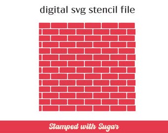 Brick  | SVG FILE | Cookie Stencil | Backgrounds | Digital File