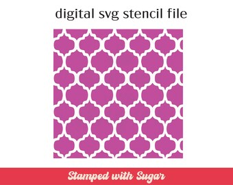 Quatrefoil 4 | SVG FILE | Cookie Stencil | Background | Instant Download | Digital File