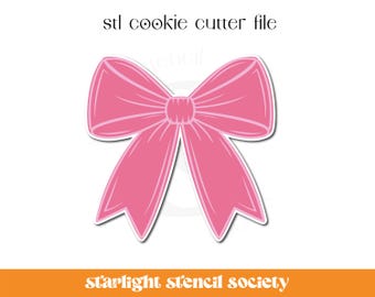 Cheer Bow 2 STL Cookie Cutter File | Basic Shape | Custom Cookie Cutter | Instant Download
