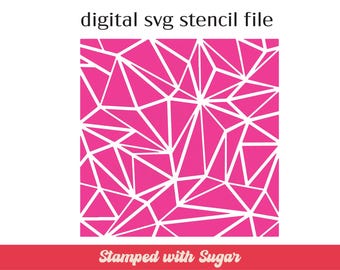 Large Geo | SVG FILE | Patterned Background | Cookie Stencil | Digital File