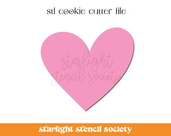 Lara Heart STL Cookie Cutter File | Valentines | Basic Shape | Hearts  | Custom Cookie Cutter | Instant Download