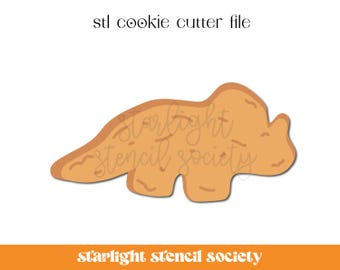 Dino Chicken Nugget 4 STL Cookie Cutter File | Basic Shape | Food | Custom Cookie Cutter | Instant Download