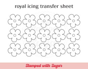 Daisy Royal Icing Transfer Sheet | Cookie Printable | Flower | Floral Spring | Digital File