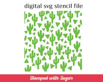 Cactus Triangle | SVG FILE | Fiesta | Cookie Stencil | Digital File