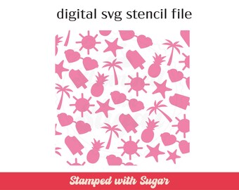 Summer Loving | SVG FILE | Cookie Stencil | Summer | Digital File