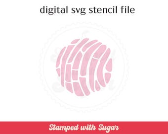 Concha 3inch |  SVG FILE | Food | Cookie Stencil | Mexican Pastry | Digital File