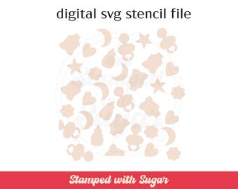 Baby Confetti | SVG FILE | Baby shower | Cookie Stencil | Digital File