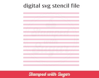 Small Skinny Lines | SVG FILE | Cookie Stencil  | Stripes  | Background | Cute Modern | Instant Download | Digital File