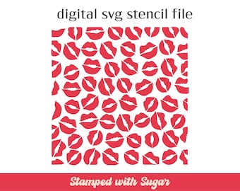 Lip Scatter | SVG FILE | Cookie Stencil | Valentines | Digital File