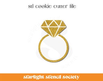 Wedding Ring  STL Cookie Cutter File | Basic Shape | Anniversary Engagement | Custom Cookie Cutter | Instant Download