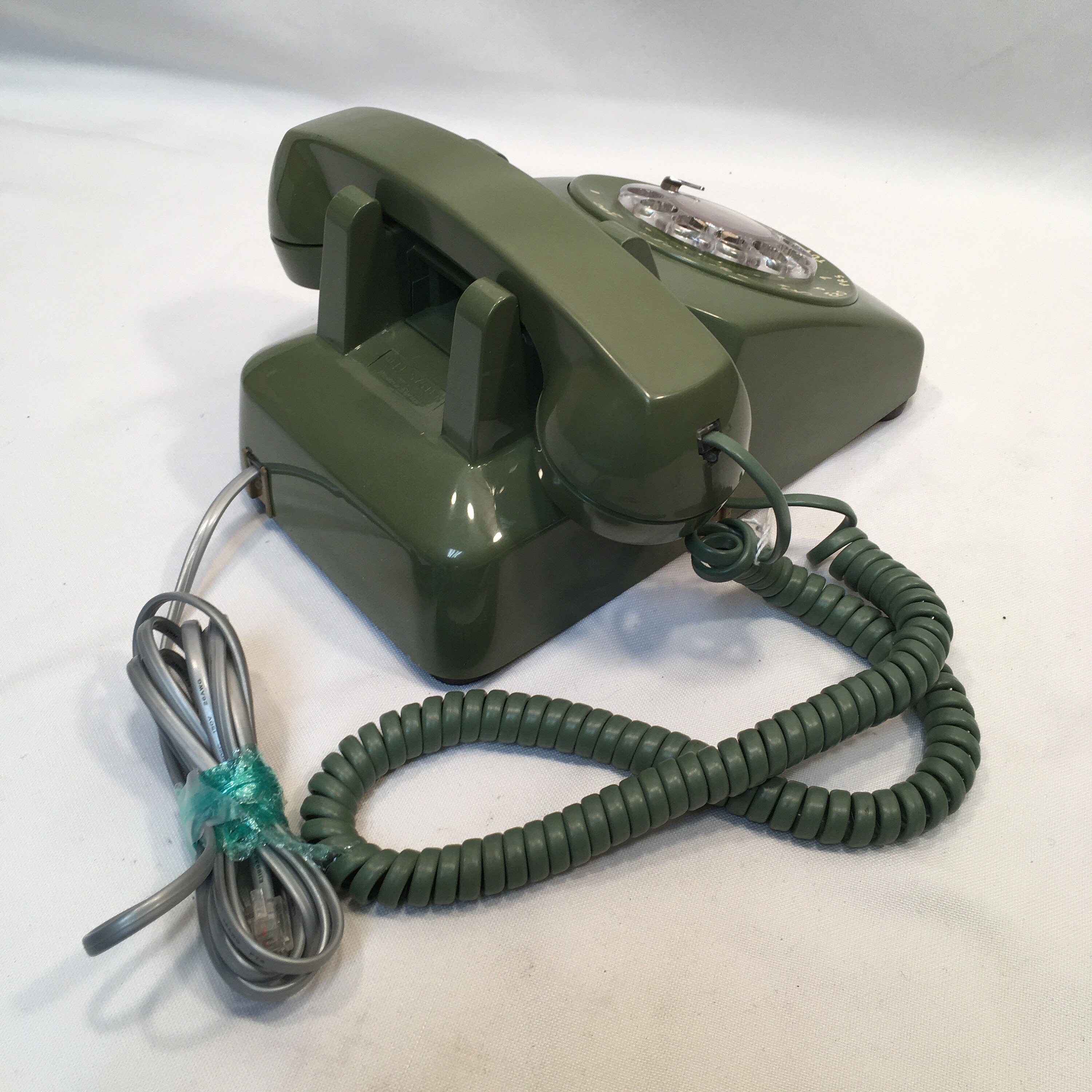 VINTAGE ROTARY PHONE Vintage Itt Green Dial Telephone 1964 Etsy UK