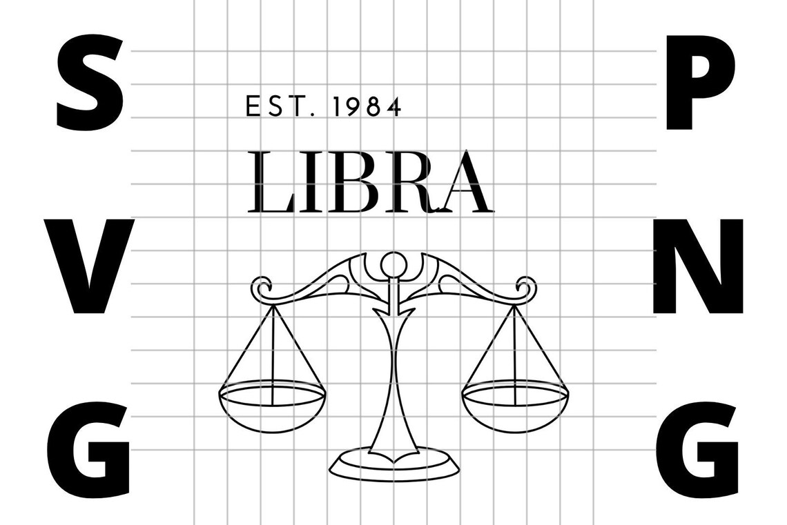 Libra SVG PNG - Etsy