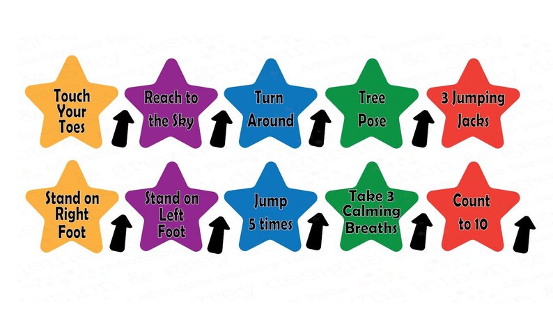 Outdoor Sensory Path Outdoor Action Star Decals | Sensory Hallway Sensory Path Decals