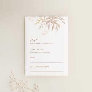 Rsvp cards for wedding, Boho Wedding Rsvp Card Template, Rsvp Postcard, Printable Rsvp Card, Rsvp Insert, Rsvp Detail Card, Digital RSVP