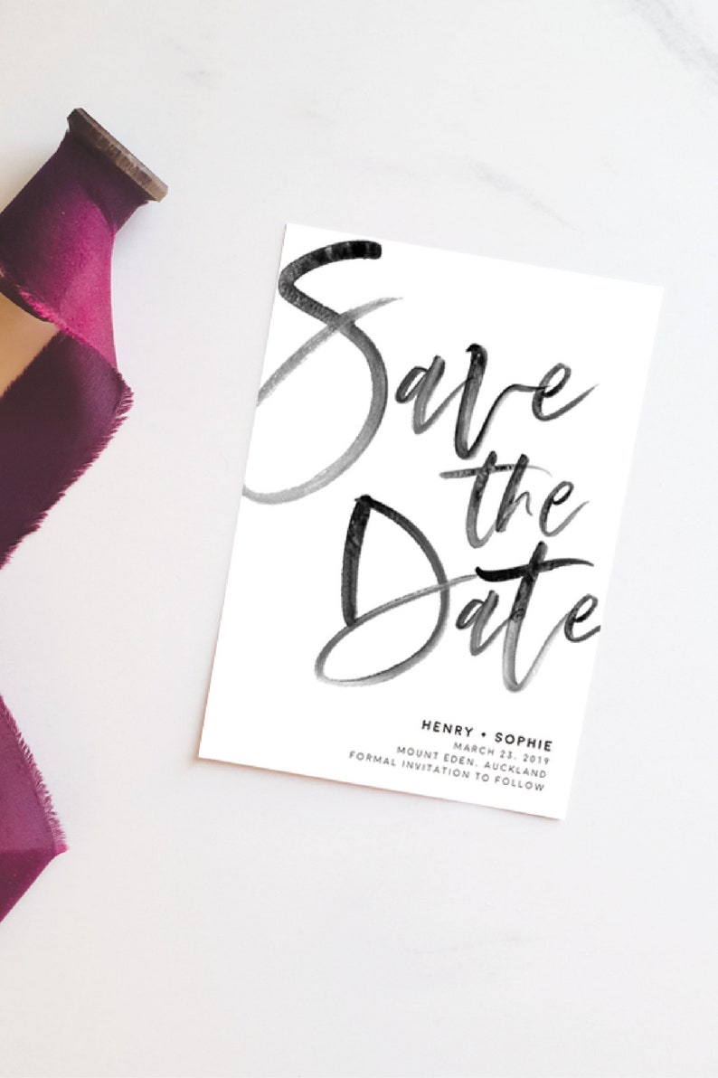 Save The Date Cards Printable Download Modern Save The Date Digital Download PDF Unique Save Our Date Template: Size 5x7, A2 Mobile Evite image 7