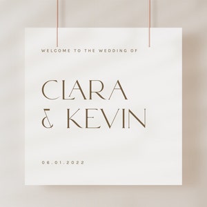 Minimalist Wedding Welcome Sign Template, Wedding Entrance Sign, Welcome to our Wedding Sign, Wedding Signage, Wedding Ceremony Sign PDF