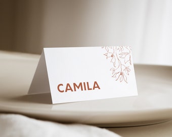 Wedding Place Cards, Wedding Name Cards, Place Card Template, Escort Cards, Table Place Cards, Printable Place Card, Place Setting