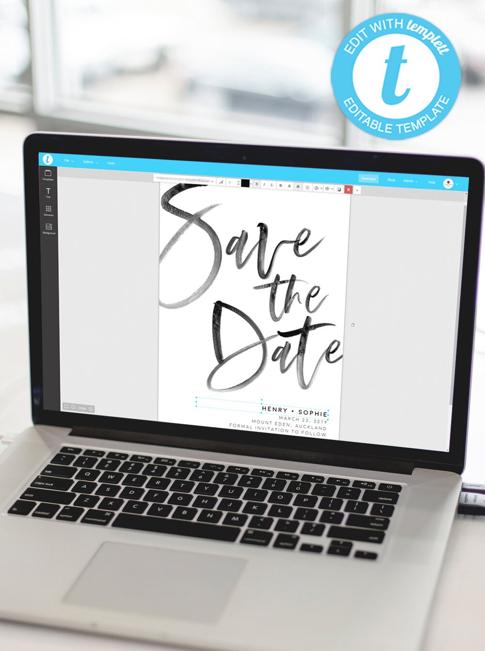 Save the Date Cards Printable Download Modern Save the Date Digital ...