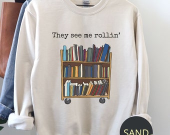 Library Sweatshirt, Librarian Gift, Funny Library Sweater, Literary Gift, Bookish, School Librarian Worker Shirt, Book Nerd Shirt