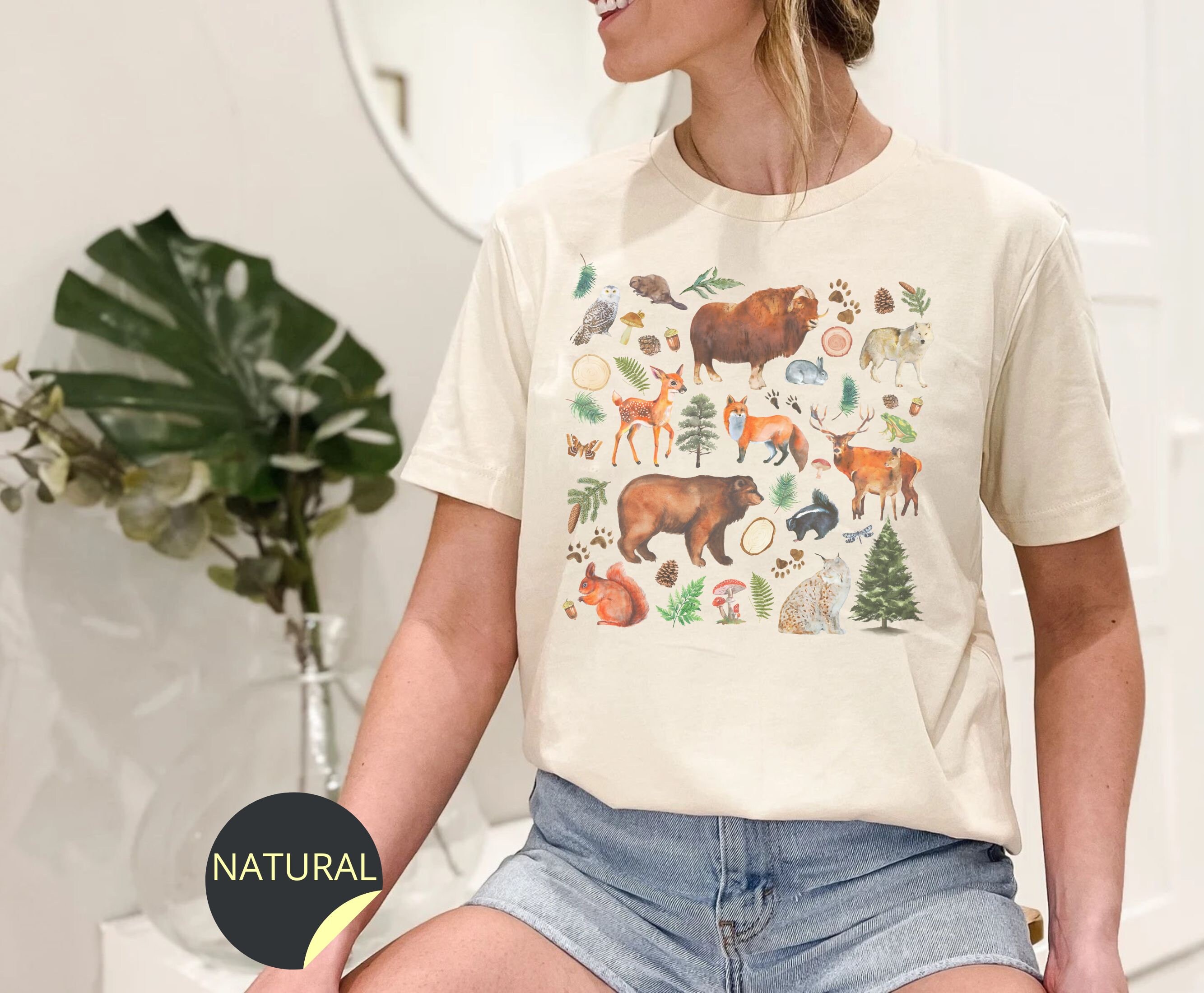 Wildlife Animals Shirt Cottagecore Tshirt Nature Crewneck - Etsy