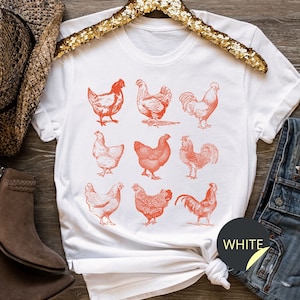Chicken Shirt, Chicken Mama T-Shirt, Chicken Lover Gift, Chicken Lady Tee, Rooster Tshirt, Country Farm Girl Shirt, Homestead Top