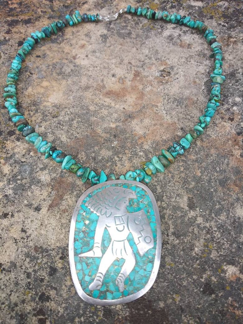 Vintage Taxco Necklace Pendant Sterling Silver Aztec Mayan Etsy