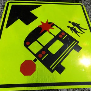 RETIRED ROAD SIGN/Reflective Background